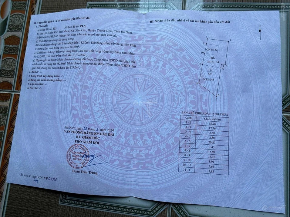 Cần tiền bán gấp lô đất đẹp tại Liêm Cần, Hà Nam, giá tốt - Ảnh 1