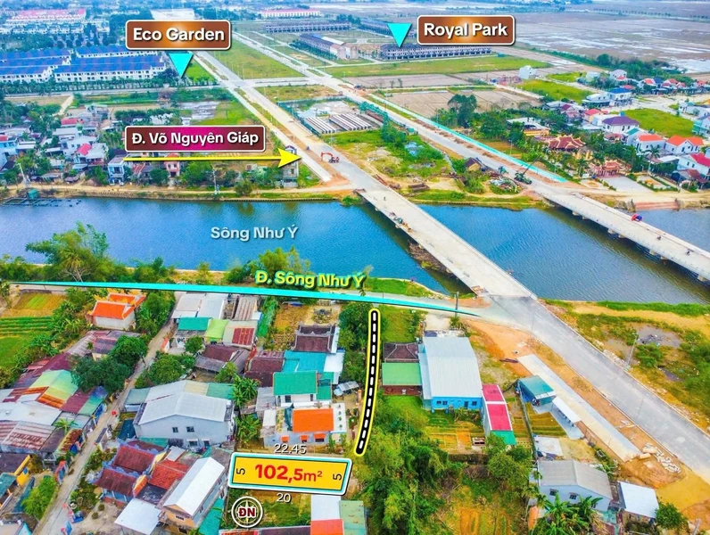 Bán đất 102,5m2 kiệt ô tô đường Sông Như Ý, Vỹ Dạ, Huế, sát cầu Võ Nguyên Giáp