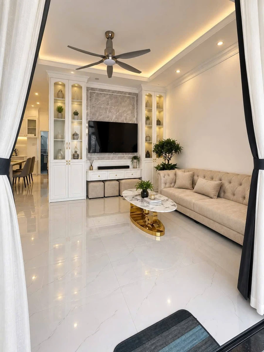 Bán nhà 3 tầng tân cổ điển 100m², full nội thất, đường Lê Ngô Cát, Thủy Xuân, Huế - Ảnh thu nhỏ 3