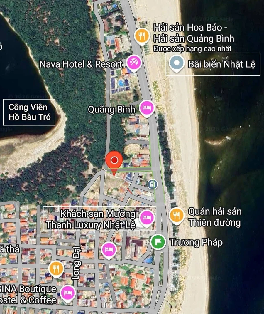 Bán đất 160m2 full thổ cư 2 mặt tiền sát hồ Bàu Tró, Hải Thành, Đồng Hới - Ảnh 1