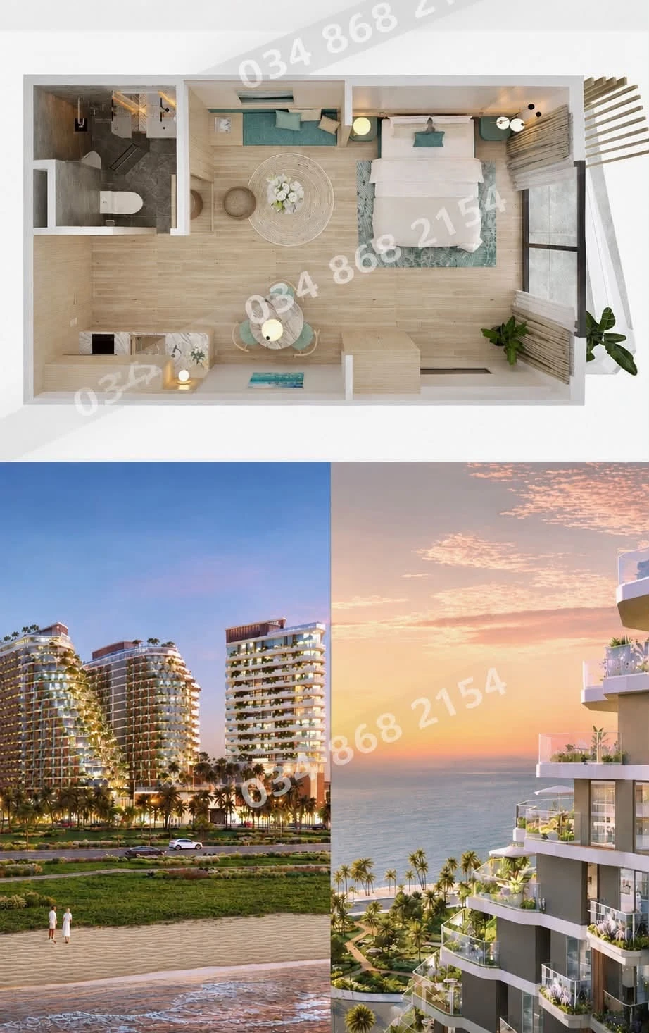 Bán căn studio 32m² giá 1 tỷ 7, sổ đỏ lâu dài mặt biển Phú Quốc - Ảnh 1