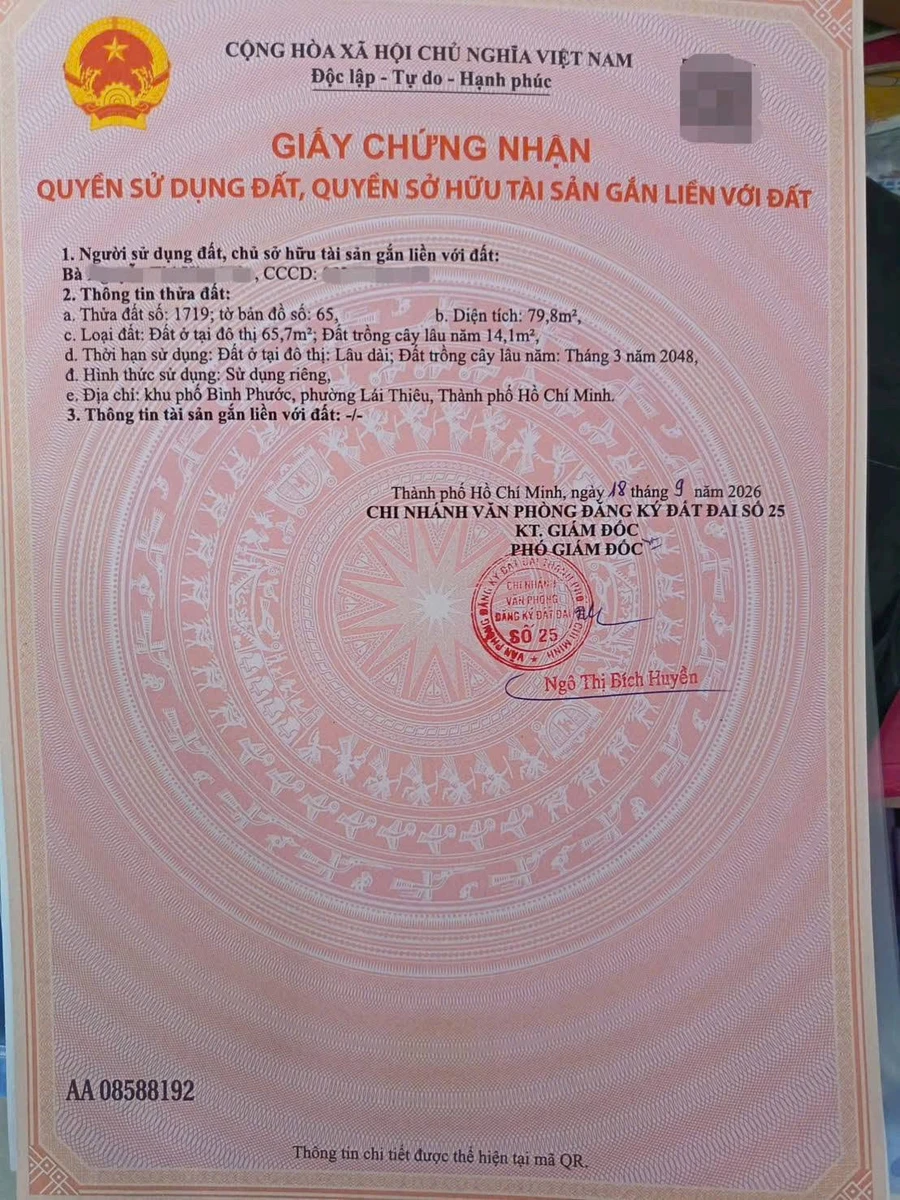 Bán đất Bình Tân 79.8m2 gần chợ Bình Nhâm 2.6 tỷ - Ảnh 1