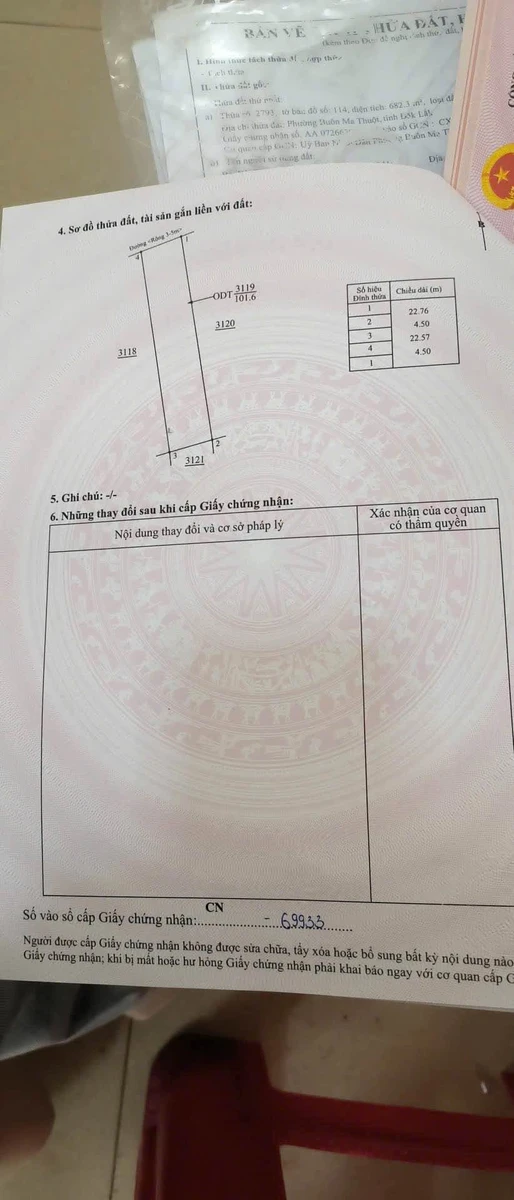 Bán 2 lô liền kề hẻm Tân Lợi, 4,5x22m, 5x22m, 2,9-3,1 tỷ - Ảnh thu nhỏ 4