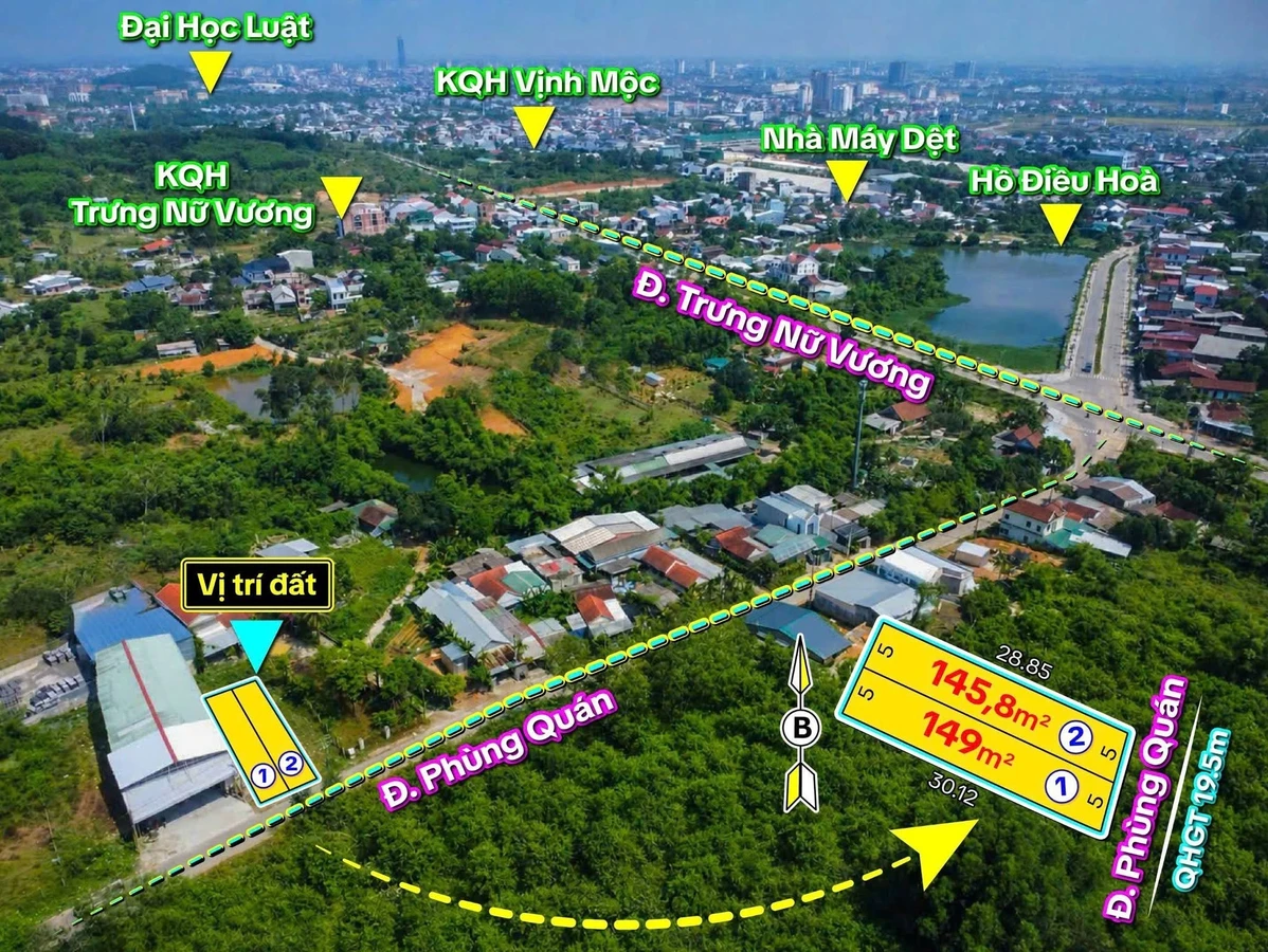 Bán mặt tiền Phùng Quán 149m² giá 2,1 tỷ Huế - Ảnh 1
