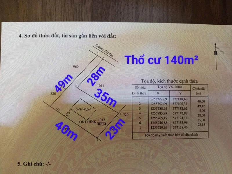Bán 1000m² đất Dương Minh Châu Tây Ninh