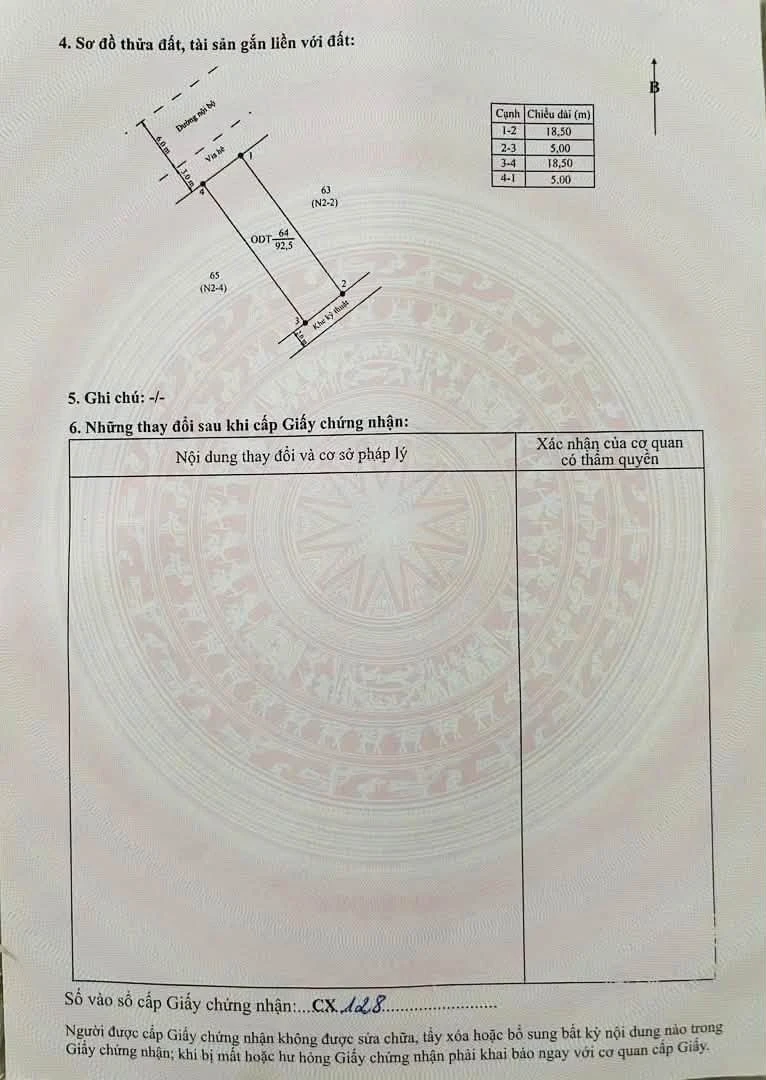 Bán lô đất 92.5m² tại TĐC Anh Dũng 5, Hải Phòng - Ảnh thu nhỏ 2