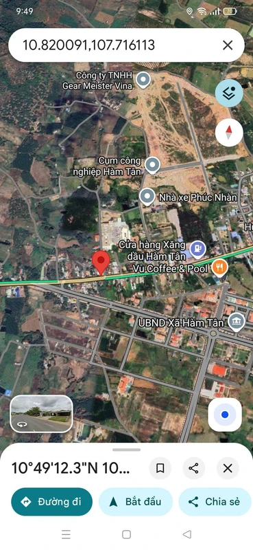 Bán lô đất mặt tiền QL1A 145,6m² Hàm Tân Lâm Đồng