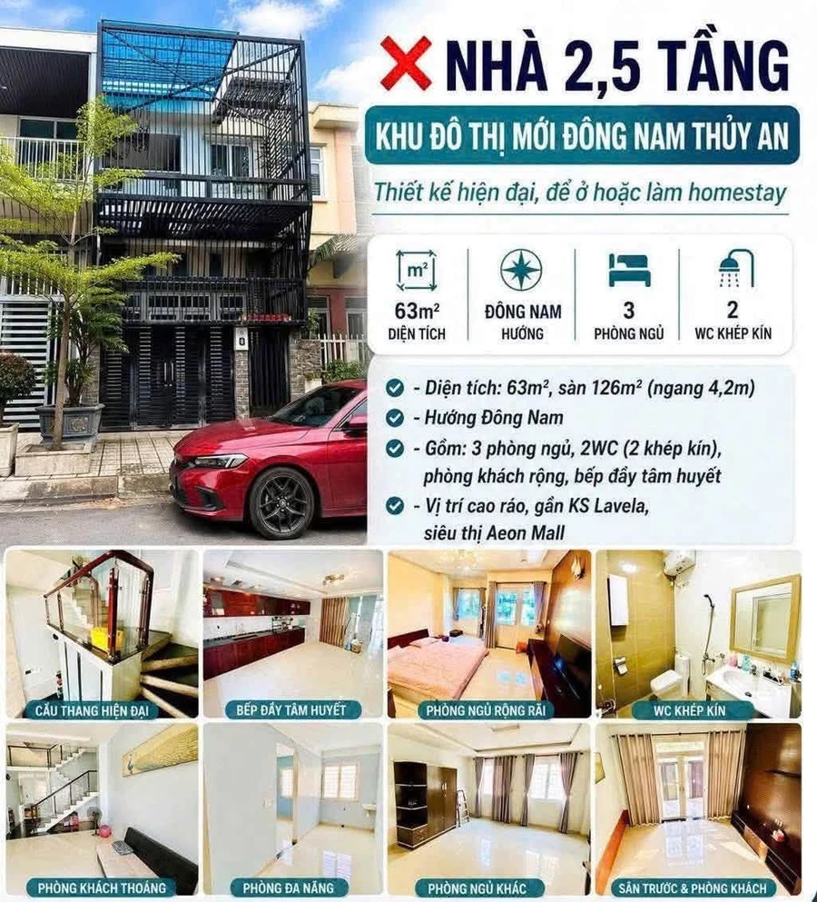 Bán nhà 2 tầng 63m2 3 phòng ngủ Huế - Ảnh 1