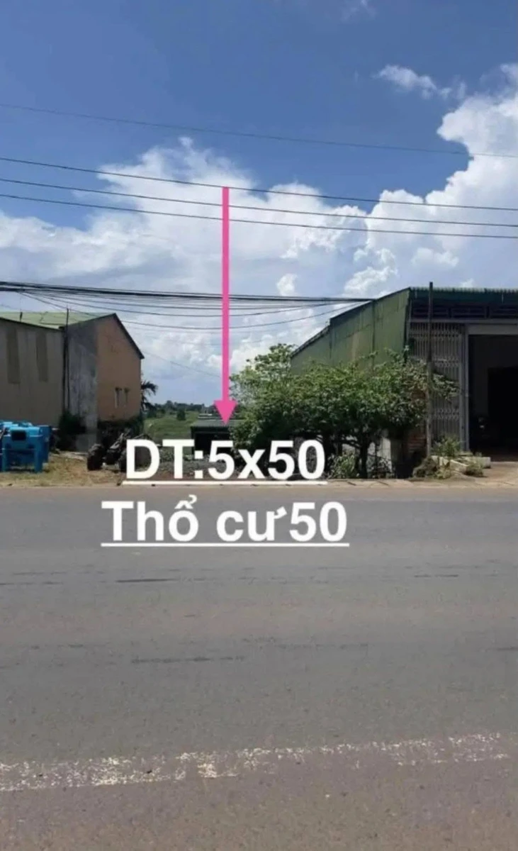 Bán đất mặt tiền Quốc Lộ 14, 50m², 1,3 tỷ - Ảnh 1