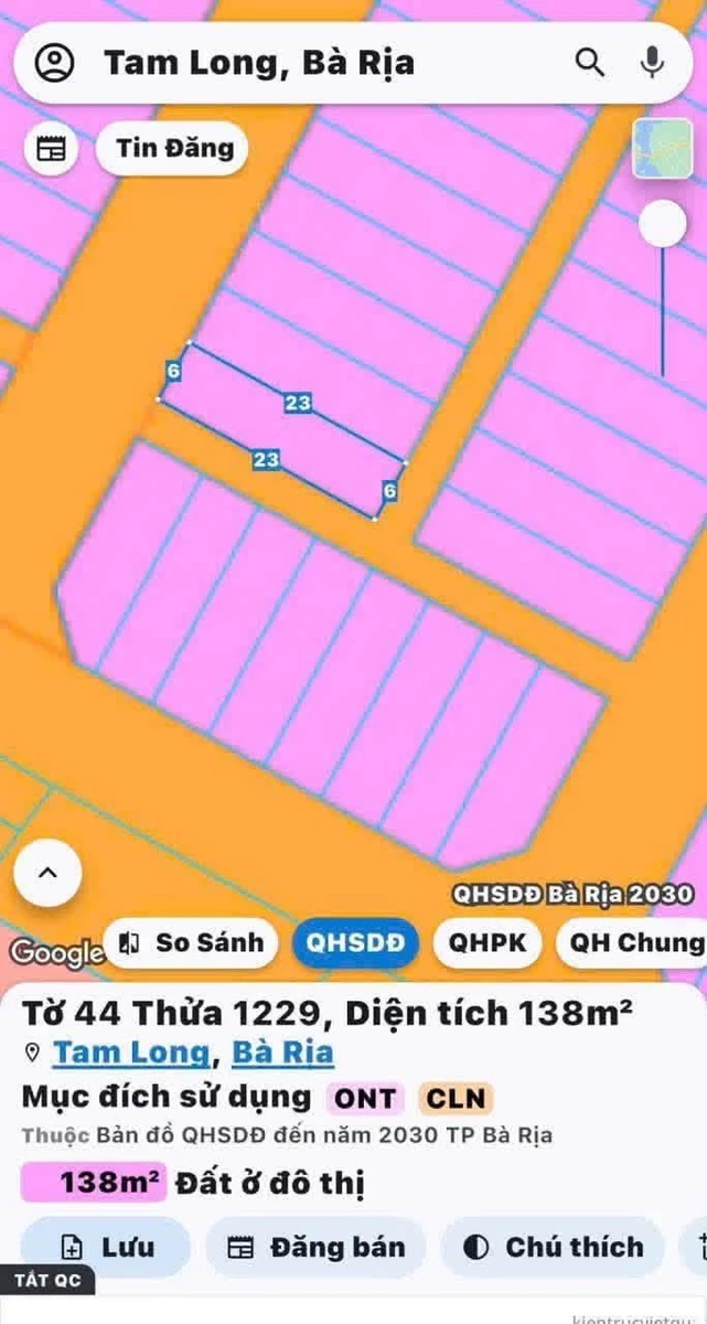 Bán đất nền Bà Rịa 138m² giá 2 tỷ 690 triệu - Ảnh thu nhỏ 3