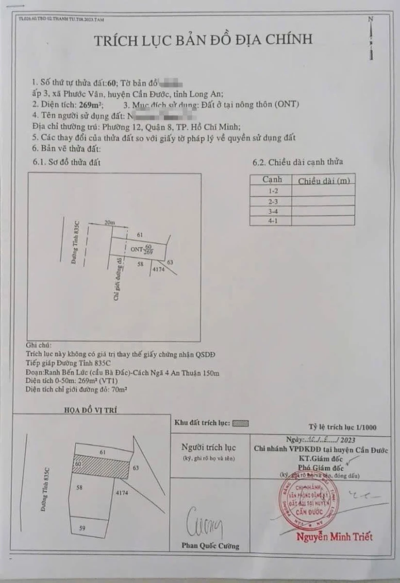 Bán nhà 1 trệt 2 lầu mặt tiền 269m² Cần Đước - Ảnh 1