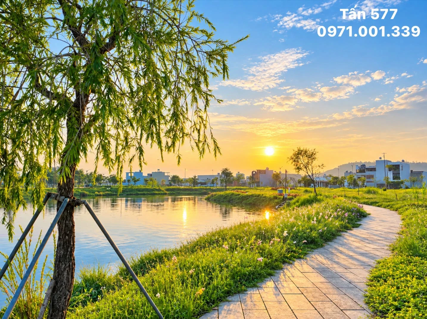 Bán lô đất view hồ 100m2 KDC 577 Quảng Ngãi 1.5 tỷ - Ảnh 1