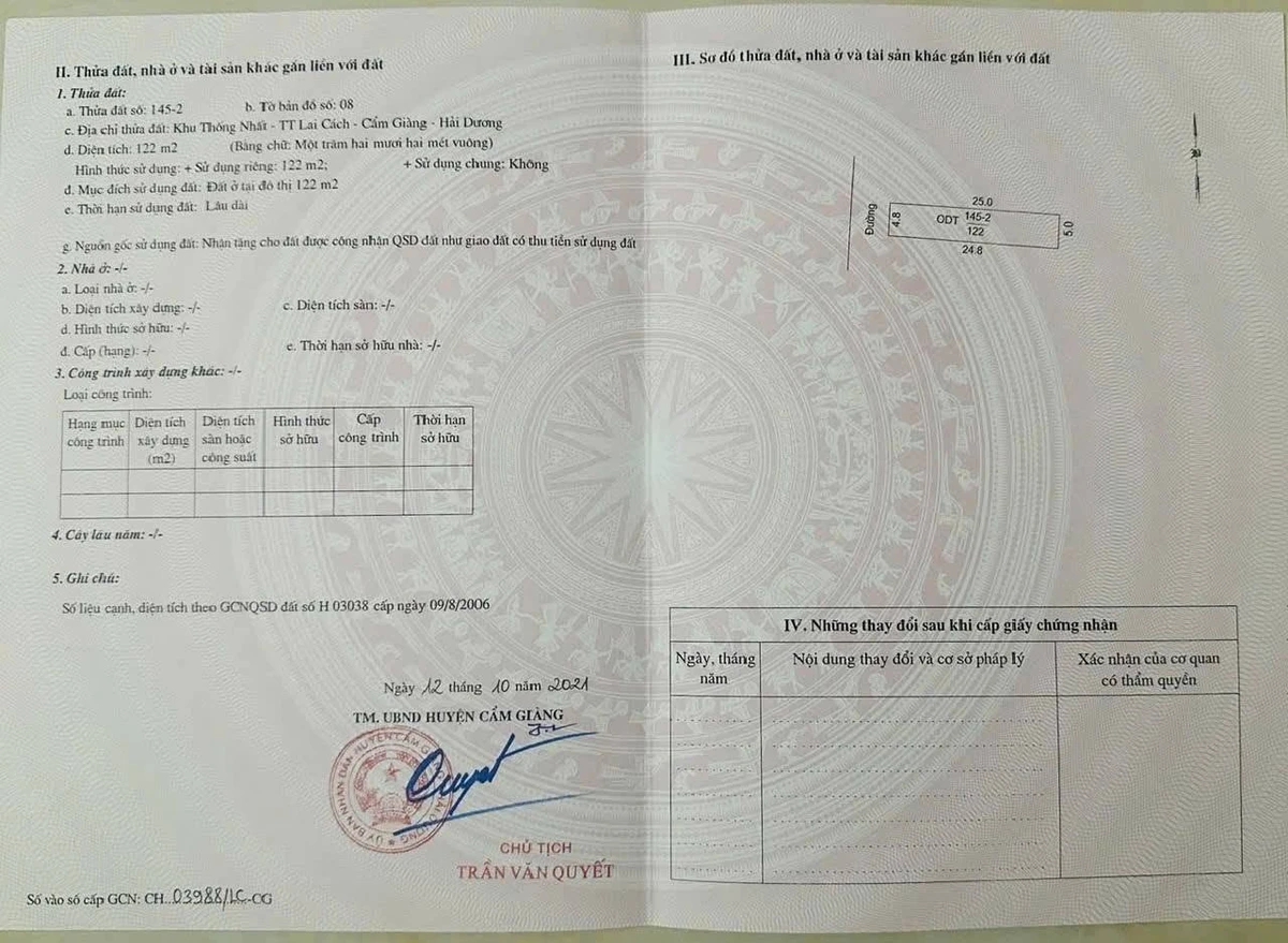 Bán lô đất 122m² khu Thống Nhất, Hải Phòng - Ảnh thu nhỏ 3