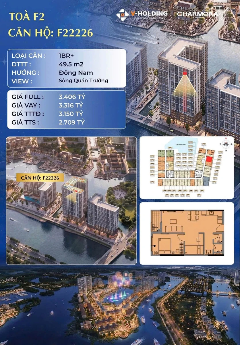 Bán căn hộ 1PN+ 49,5m² view sông Nha Trang 3,4 tỷ - Ảnh thu nhỏ 2