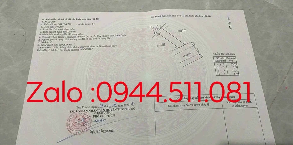 Bán đất 104m² gần chợ Quán Mối, Phước Lộc, Tuy Phước, giá 1 tỷ 3 triệu - Ảnh thu nhỏ 4