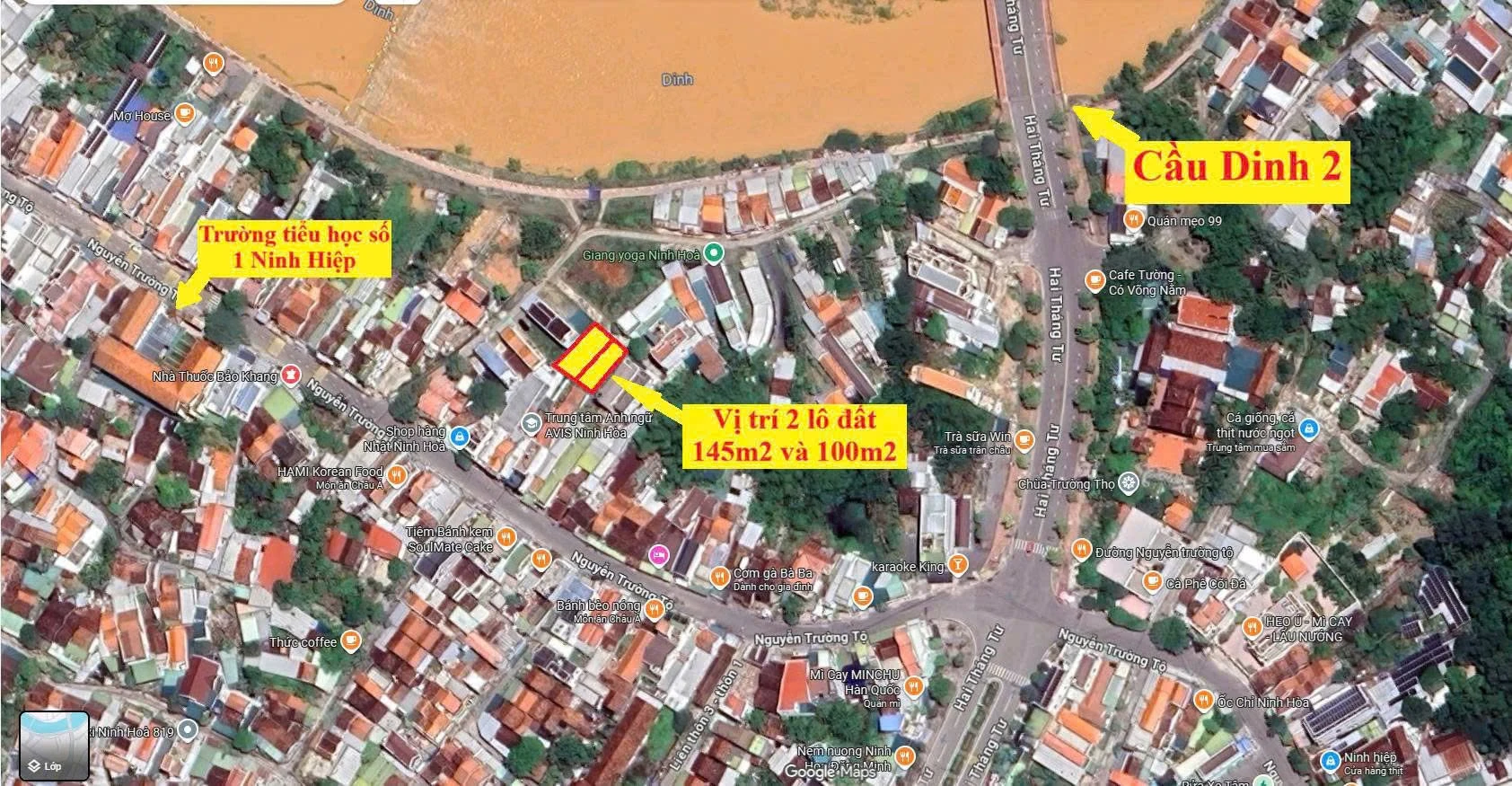 Bán đất Ninh Hòa 245m² giá 1,75 tỷ gần Vincom - Ảnh 1