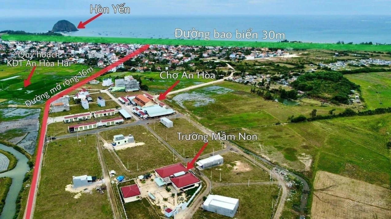 Bán đất chợ Yến (khu dân cư Tân An) 112.8m2 tại An Hoà, Tuy An, Phú Yên, giá tốt chỉ với 900 triệu - Ảnh 1