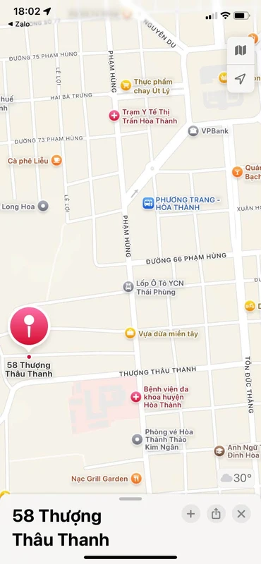 Bán đất thổ cư hẻm 61 Phạm Hùng, gần chợ Long Hoa, Hòa Thành, Tây Ninh