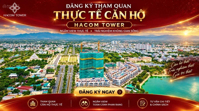 Hacom Tower căn hộ cao cấp đẹp Phan Rang full nội thất sở hữu lâu dài