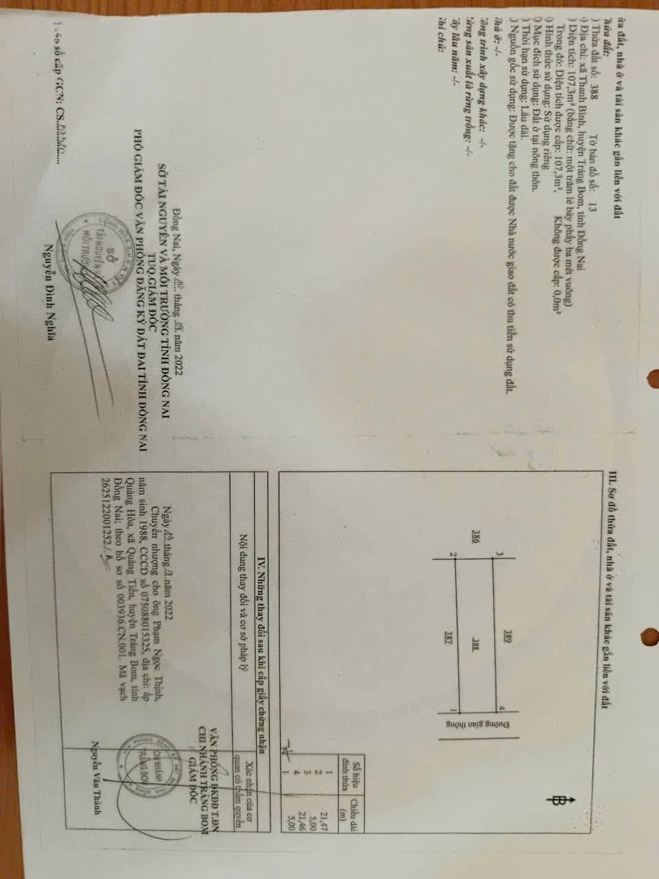 Bán lô đất 107.5 m² Xã Bàu Hàm, Trảng Bom 799 triệu - Ảnh 1
