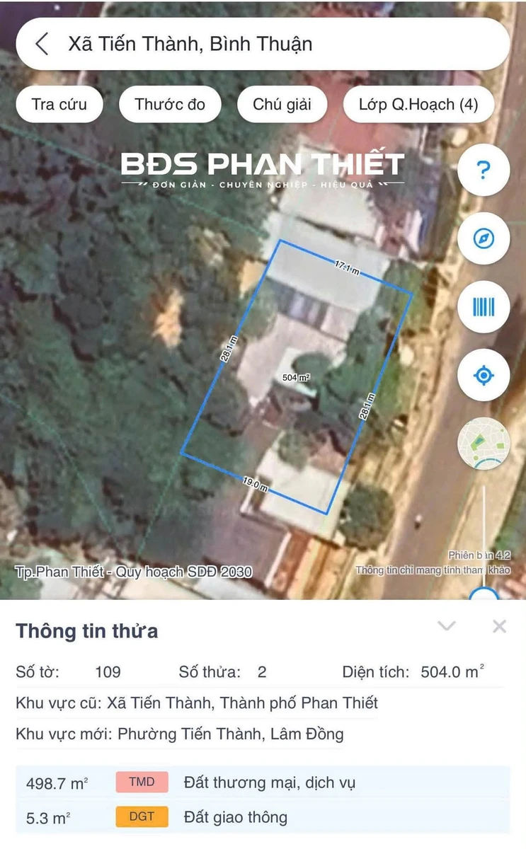 Bán đất biển Tiến Thành Phan Thiết 4.265m² mặt tiền 12m - Ảnh thu nhỏ 3