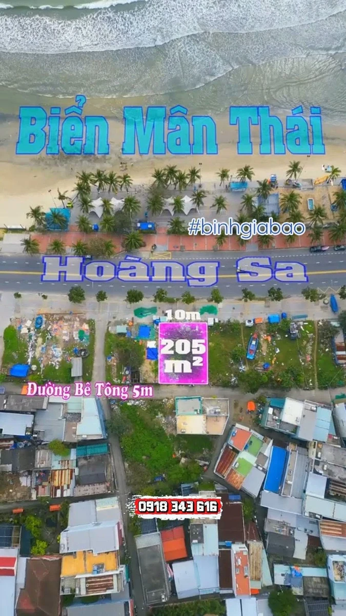 Bán đất cặp 2MT biển Hoàng Sa, Đà Nẵng, 205m2, 76 tỷ - Ảnh thu nhỏ 2