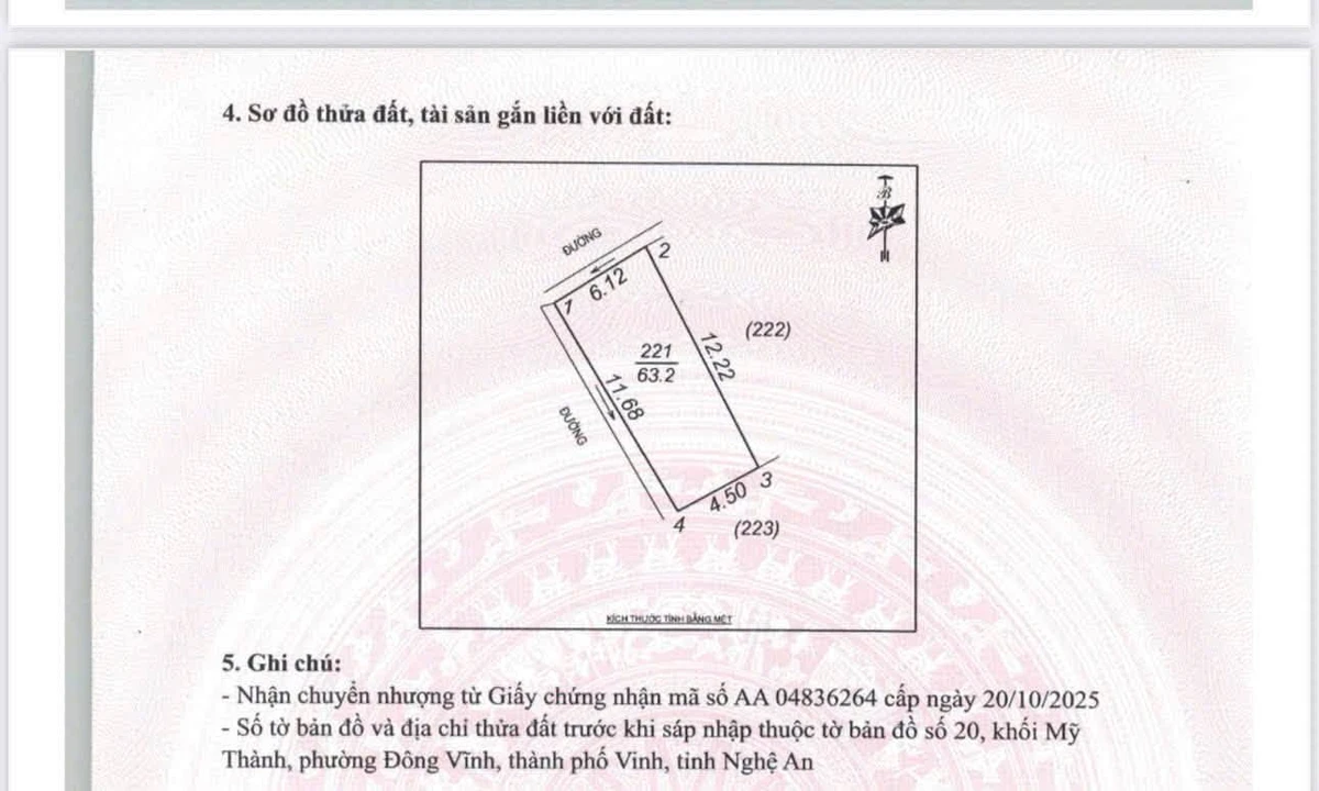 Bán nhà 3 tầng 63,2m2 Phường Đông Vĩnh, TP Vinh - Ảnh thu nhỏ 4
