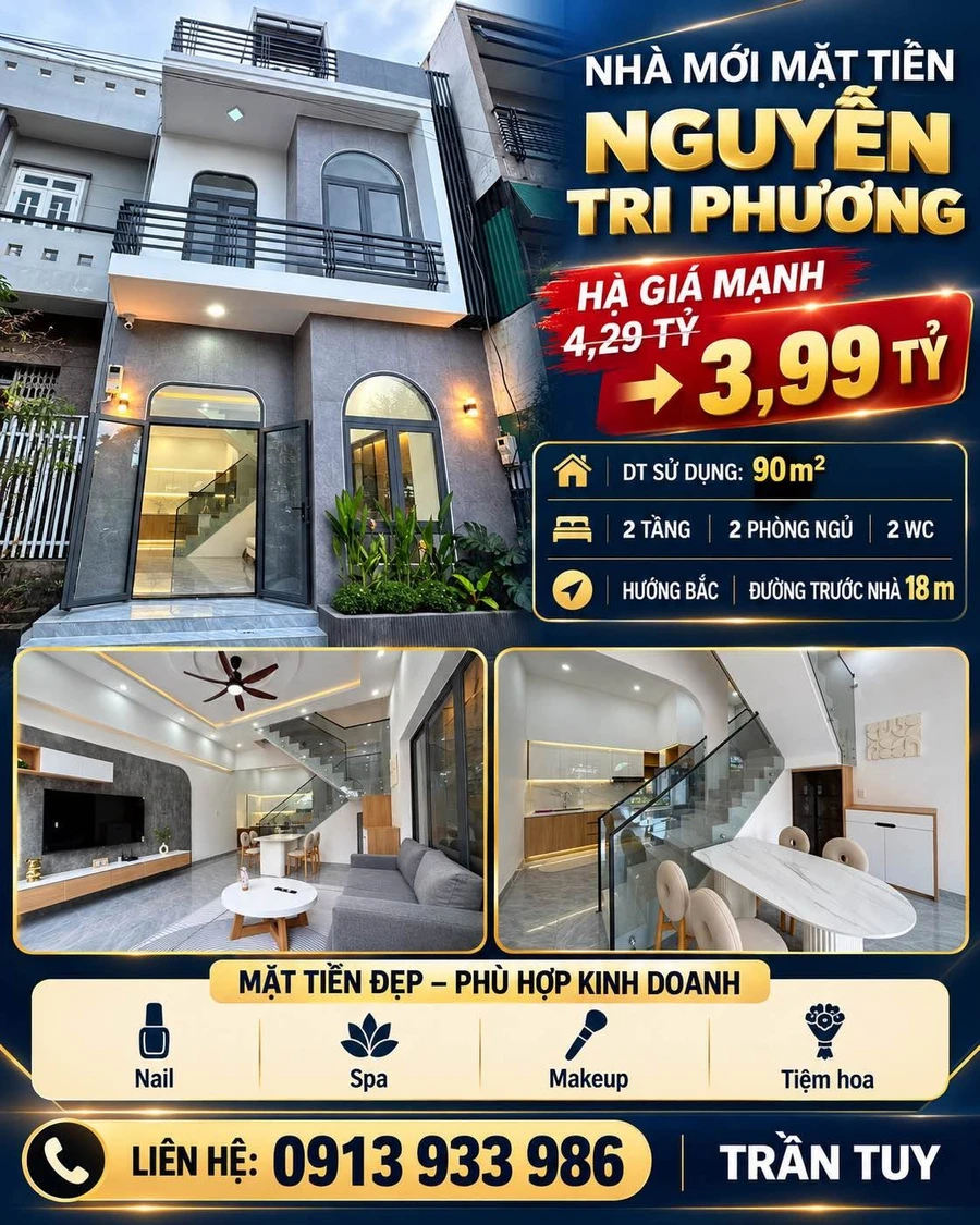 Bán nhà mặt tiền kinh doanh 120m² Lương Thế Vinh 3,05 tỷ - Ảnh thu nhỏ 2