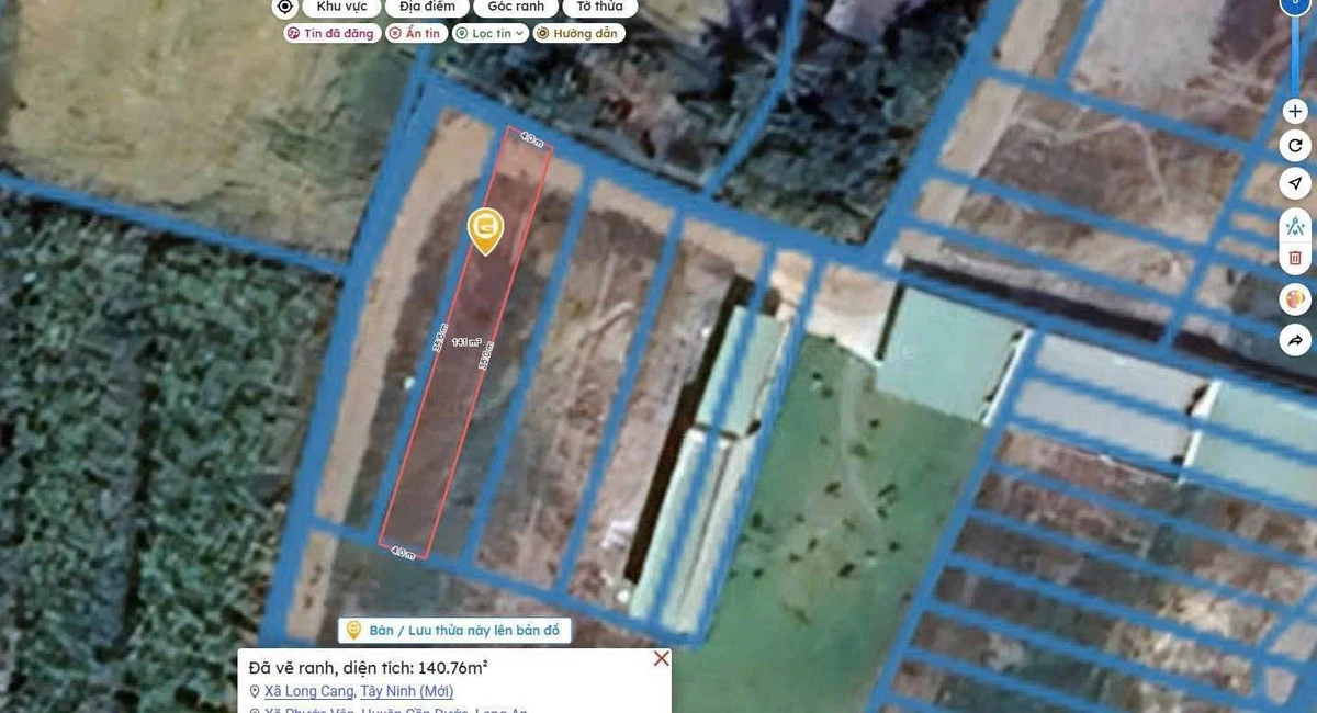 Bán nền thổ cư 140 m² Xã Phước Vân, Cần Đước, Long An - Ảnh thu nhỏ 3
