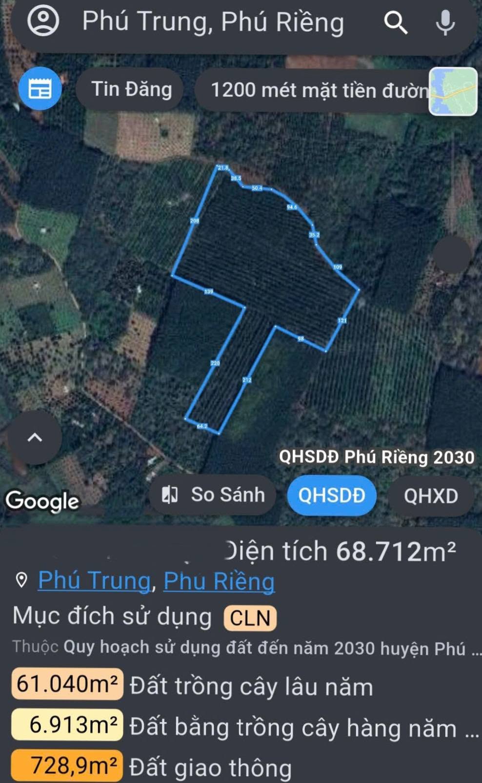 Bán đất cao su Phú Riêng 6.8ha, mặt tiền 300m - Ảnh thu nhỏ 3