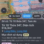 Bán đất 516m² đường Nhựa Tam Phước Long Điền 2 tỷ 350 triệu - Ảnh thu nhỏ 1