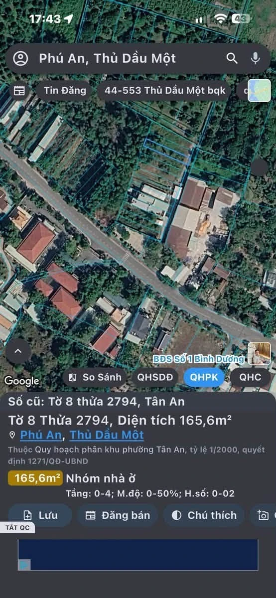 Bán đất mặt tiền Mạc Đĩnh Chi Tân An 165m² 1 tỷ 3 - Ảnh thu nhỏ 2