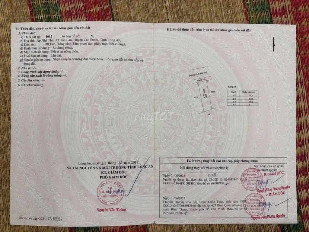 Bán gấp đất nền 88m2 KDC An Phú gần trung tâm thị trấn Cần Đước, giá 690 triệu - Ảnh 1