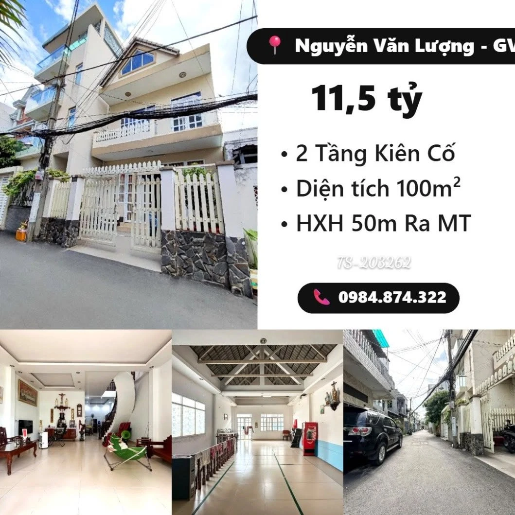 Bán nhà hẻm xe tải 6m sát mặt tiền Nguyễn Văn Lượng, 100m2, ngang hơn 6m, Gò Vấp - Ảnh 1