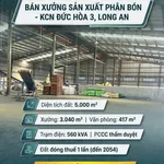 Bán xưởng sản xuất phân bón 5.000 m² KCN Đức Hòa 3, Long An, giá 52 tỷ - Ảnh thu nhỏ 1