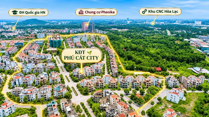 Bán biệt thự Phú Cát City Hòa Lạc 183m² 15 tỷ