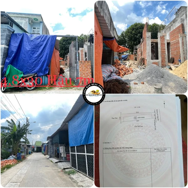 Bán đất dài 30m nở hậu 7m Bình Dương 179m²