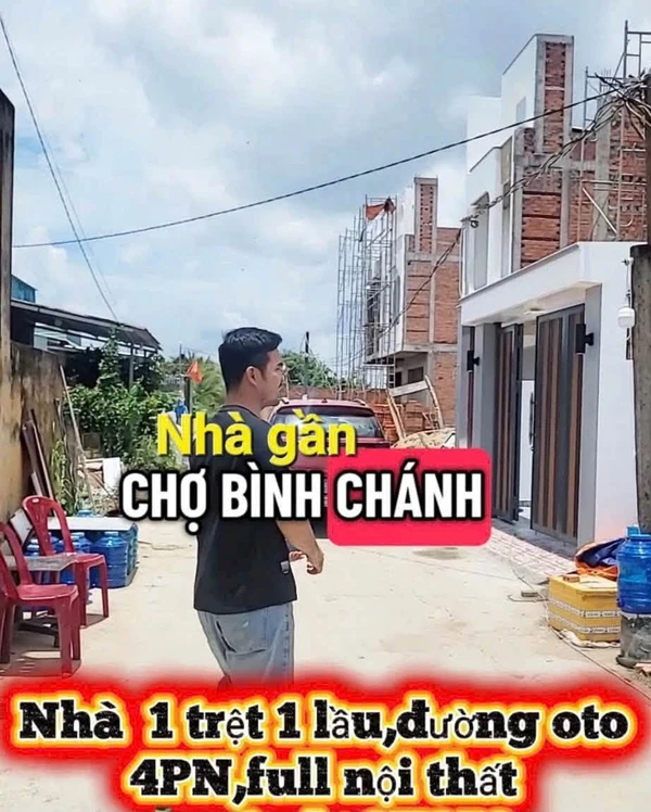 Bán nhà 1 trệt 1 lầu 4PN 2WC 111m² Tân Bửu, Bến Lức, Long An