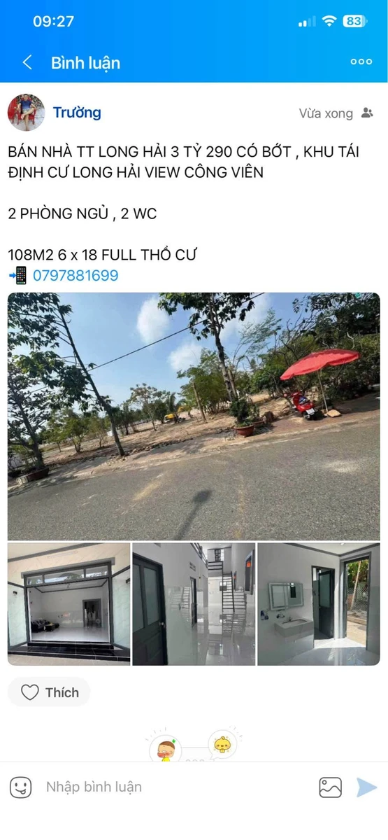 Bán nhà Long Hải 108m2, 2 PN, 2 WC - 3 tỷ 290 - Ảnh thu nhỏ 4