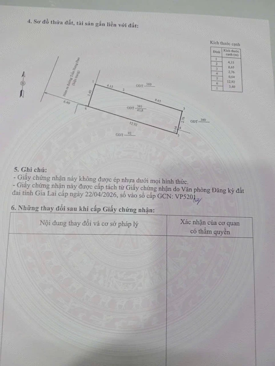 Bán lô đất đường ô tô Trần Hưng Đạo 43,8m2, 2,25 tỷ - Ảnh thu nhỏ 2