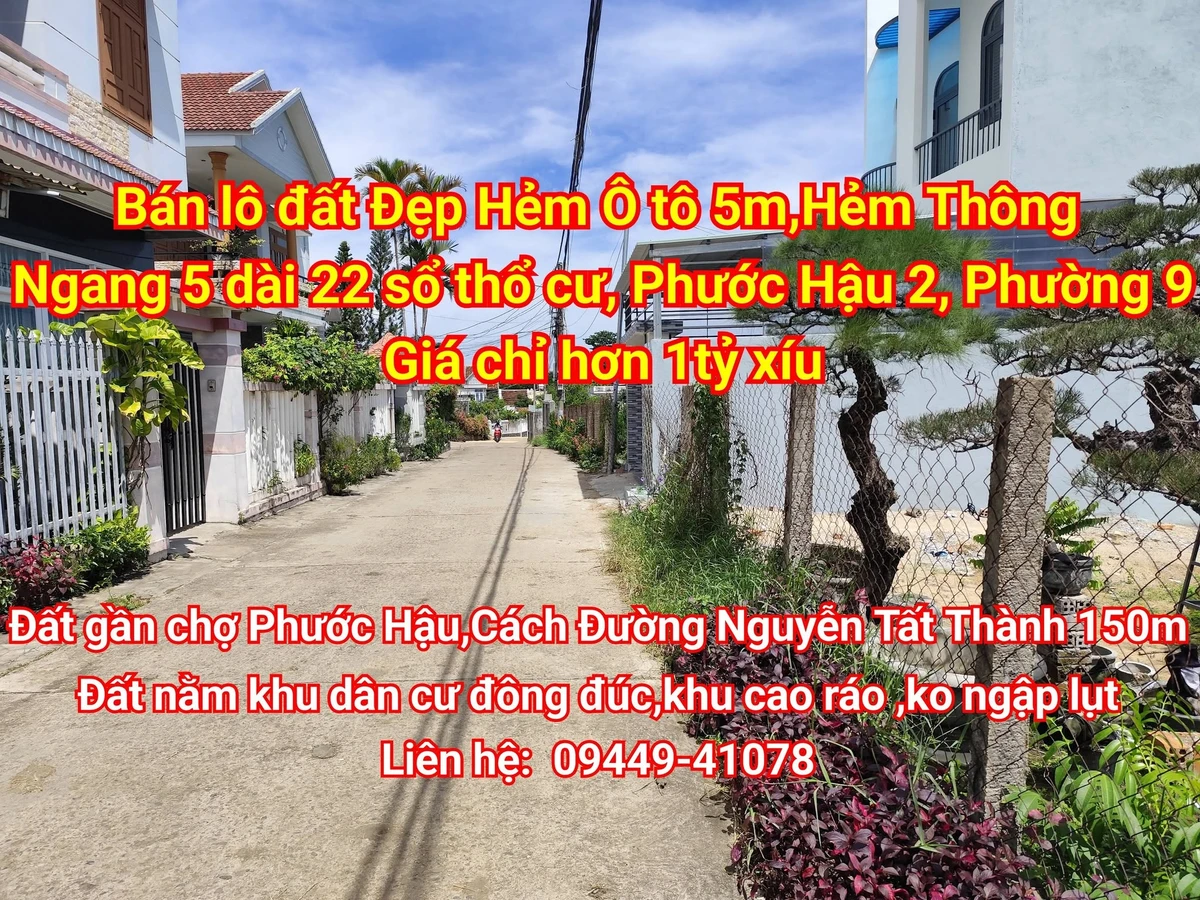 Bán lô đất 105m² Phước Hậu Quận 12, giá 1 tỷ 3 - Ảnh 1