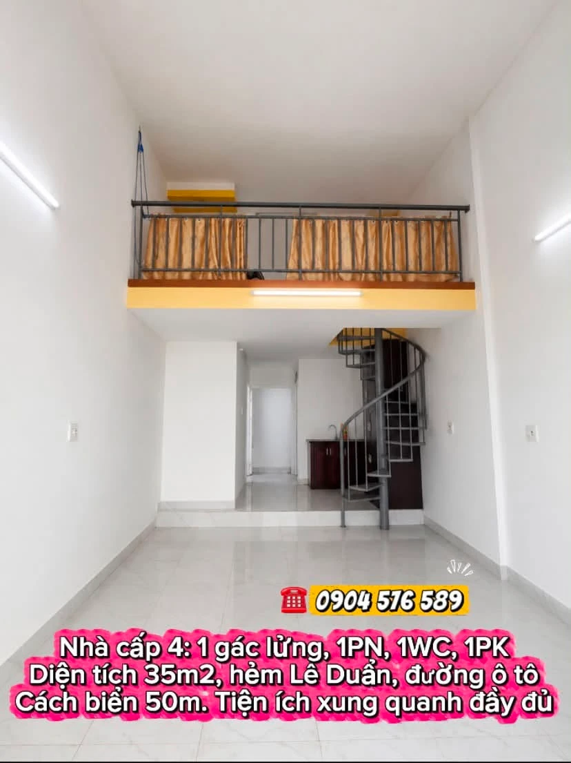 Nhà cấp 4 hẻm Lê Duẩn gần biển, 35m², 1 tỷ - Ảnh 1