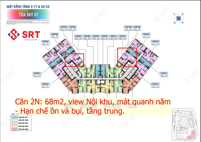Sở hữu căn 68m2, view nội khu, không ồn, không bụi, cây xanh mát 4 mùa