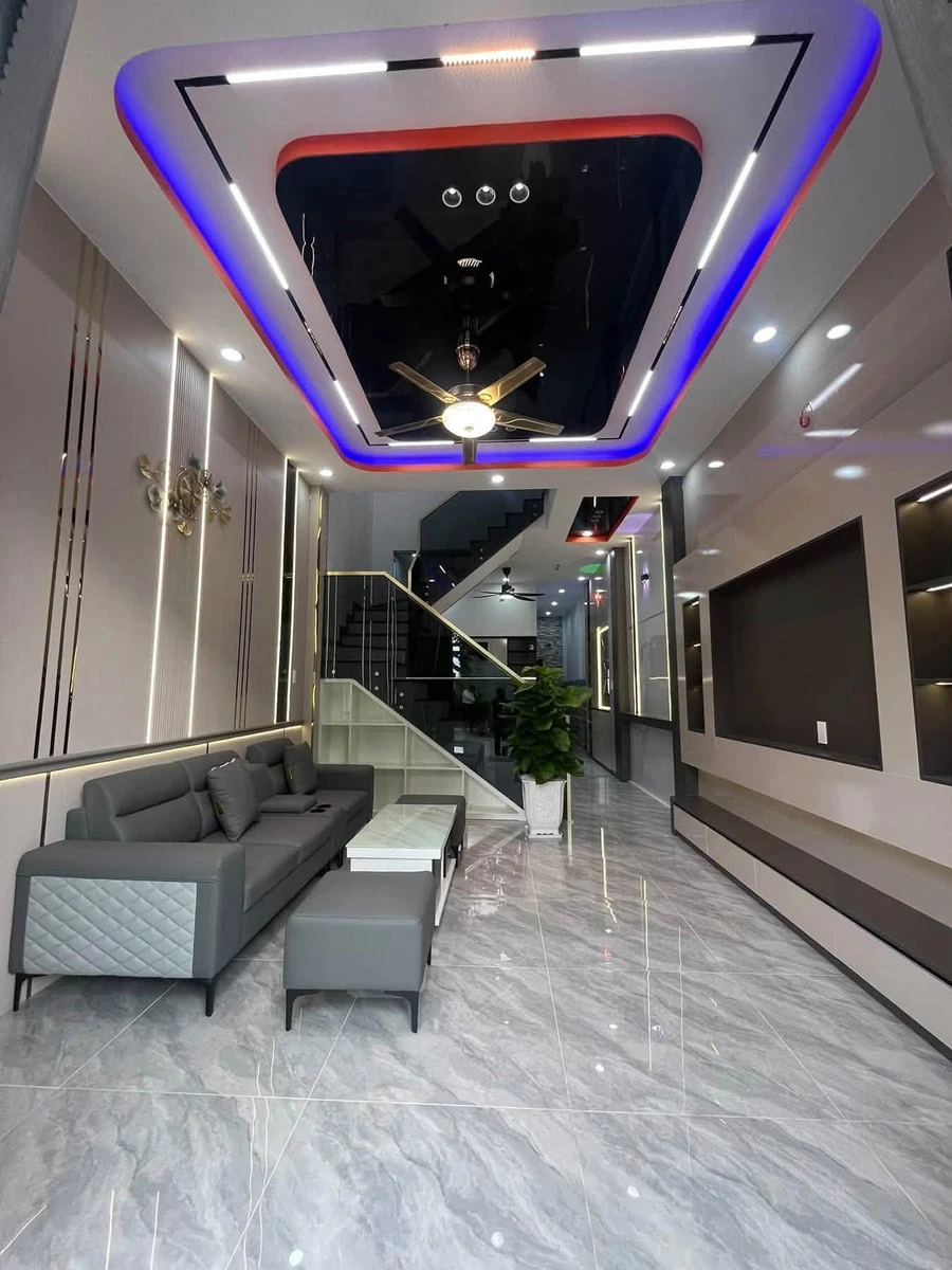 Bán nhà 1 trệt 1 lầu 70m2, 3PN 2WC, sổ hồng riêng gần chợ Bình Điền, Bình Chánh - Ảnh thu nhỏ 2