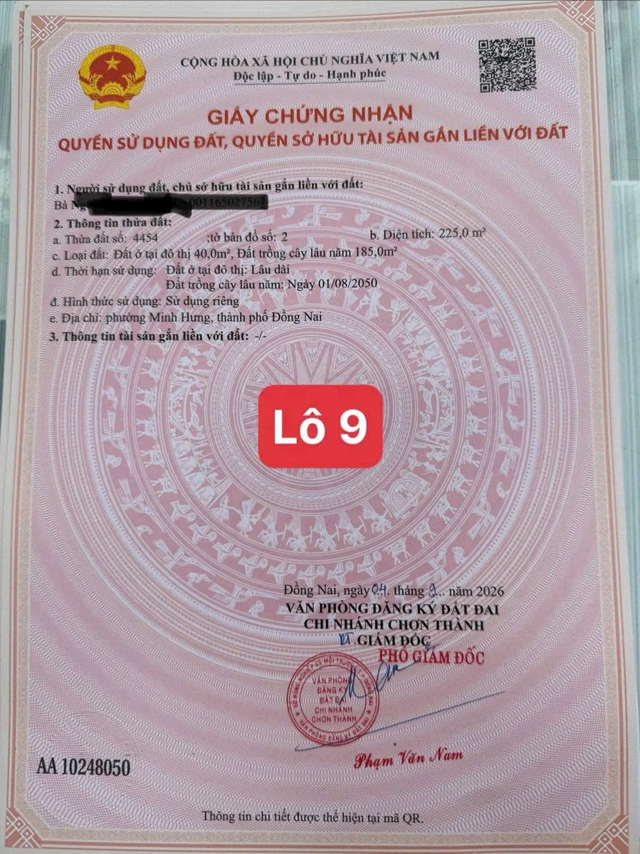 Bán đất nền 40m2 gần KCN Minh Hưng 380 triệu Bình Chánh - Ảnh thu nhỏ 4