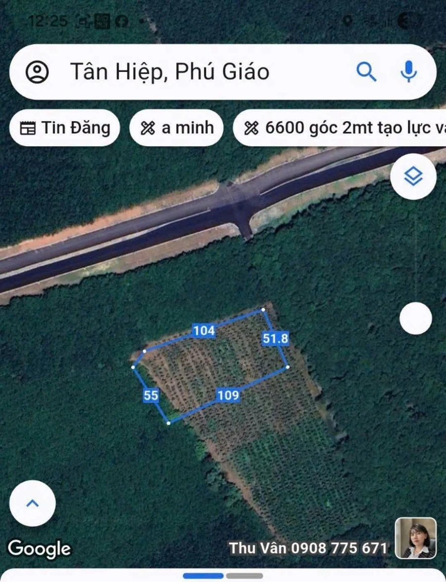 Bán đất công nghiệp Tân Hiệp Phú Giáo 6.500m², mặt tiền 51m - Ảnh 1