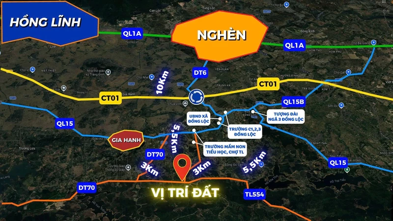 Bán đất nền dưới 300 triệu mặt tiền 7m tại thôn Lĩnh Xã, Đồng Lộc, Hà Tĩnh