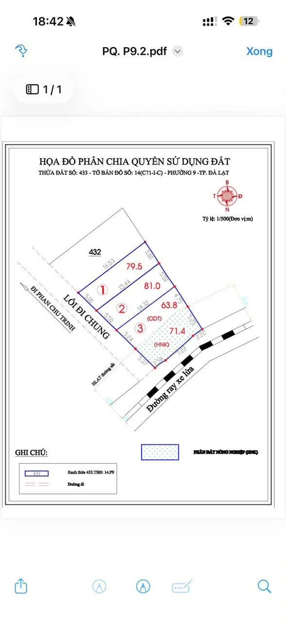 Bán đất xây dựng Phan Chu Trinh Đà Lạt 79,5m² 3,8 tỷ - Ảnh 1