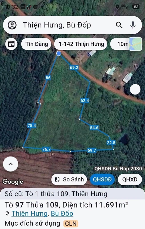 Bán lô đất 1200m² tại Bù Đốp, Bình Phước - 1 tỷ 100 triệu
