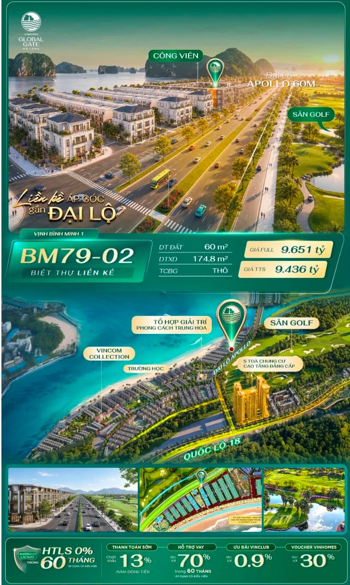Bán biệt thự liền kề Vinhomes Global Gate Hạ Long 174,8m² 9,651 tỷ - Ảnh 1